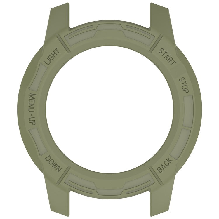 Watch Case for Garmin Descent G2 / G1 / G1 Solar / G1 Solar Letel Soft TPU Hollow Shockproof Bumper Frame - Green