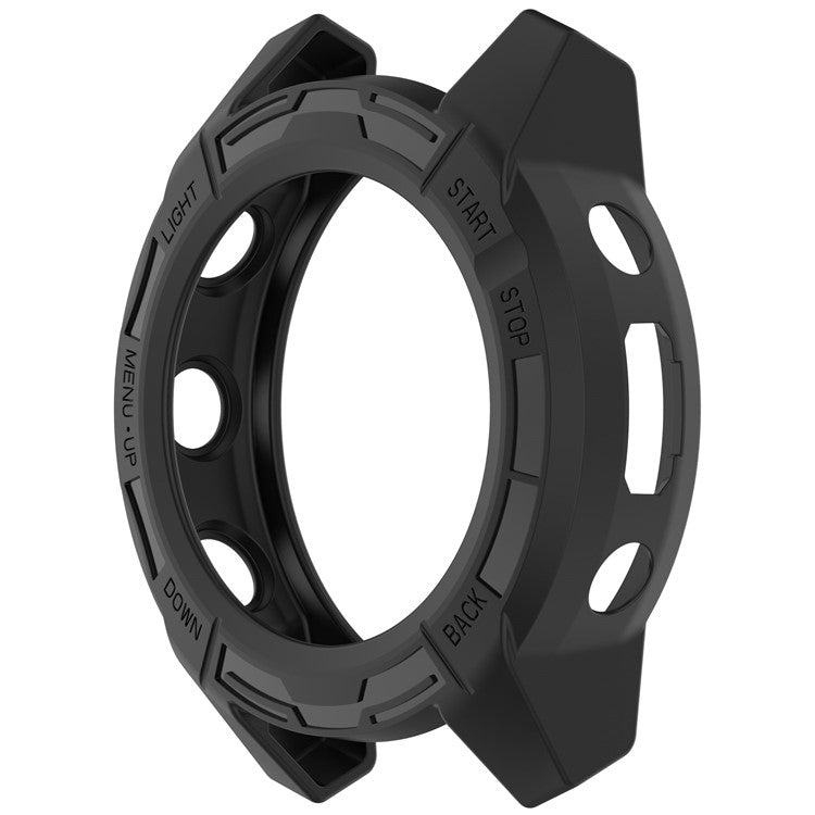 Watch Case for Garmin Descent G2 / G1 / G1 Solar / G1 Solar Letel Soft TPU Hollow Shockproof Bumper Frame - Black