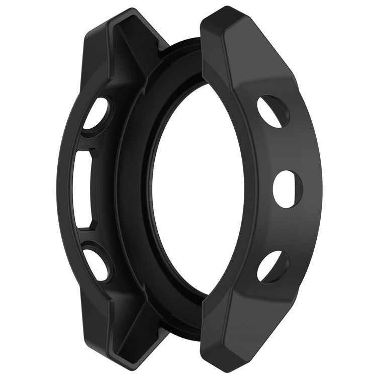Watch Case for Garmin Descent G2 / G1 / G1 Solar / G1 Solar Letel Soft TPU Hollow Shockproof Bumper Frame - Black