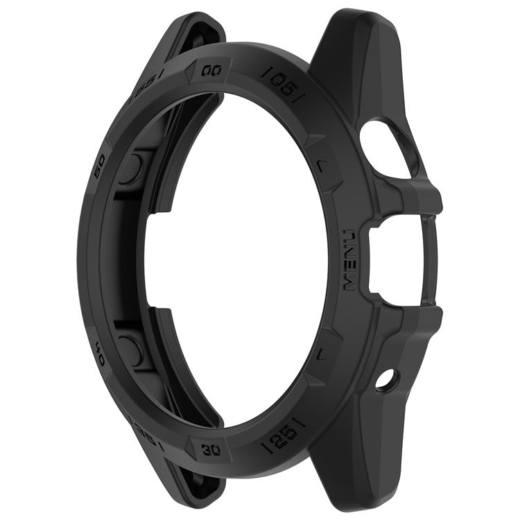 For TicWatch Atlas TPU Watch Case Hollow Shockproof Bumper Frame - Black