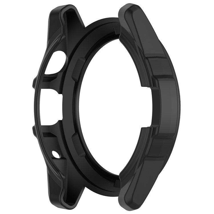 For TicWatch Atlas TPU Watch Case Hollow Shockproof Bumper Frame - Black