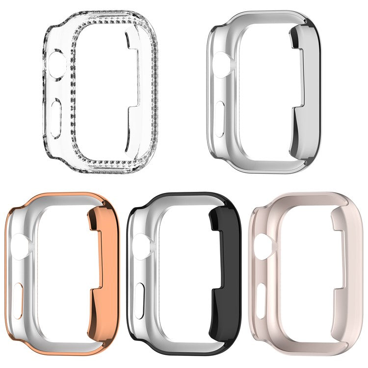 For Huawei Watch D2 Watch Case Rhinestone Decorative Hollow Design Electroplating PC Watch Cover - Silver