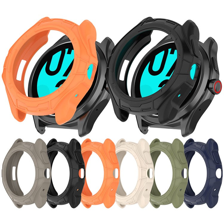 For TicWatch Pro 5 Enduro TPU Protective Case Hollow Design Shockproof Watch Cover - Black