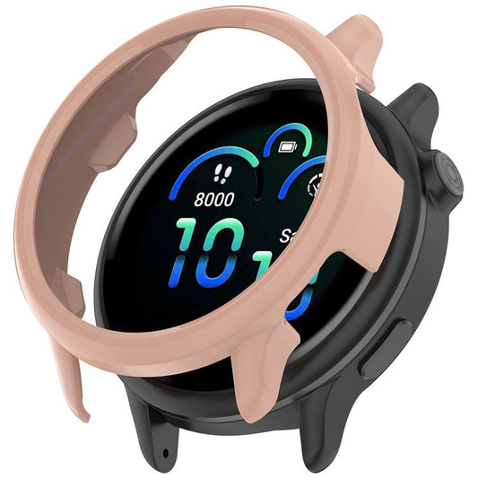 For Garmin Vivoactive 6 Case Half-Wrapped Hollow Hard PC Watch Cover - Pink