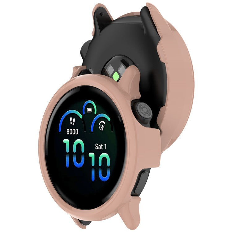 For Garmin Vivoactive 6 Case Half-Wrapped Hollow Hard PC Watch Cover - Pink