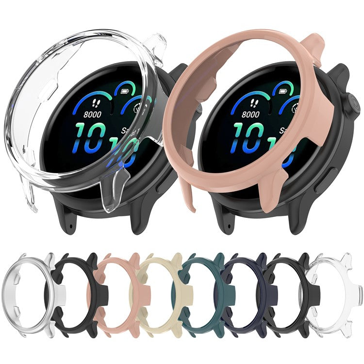 For Garmin Vivoactive 6 Case Half-Wrapped Hollow Hard PC Watch Cover - Pink