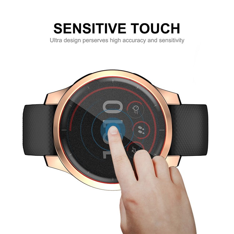 HAT PRINCE Electroplated All-wrapped TPU Protective Watch Case Cover for Garmin Venu 2S 40mm / Vivoactive 4S 40mm - Gold