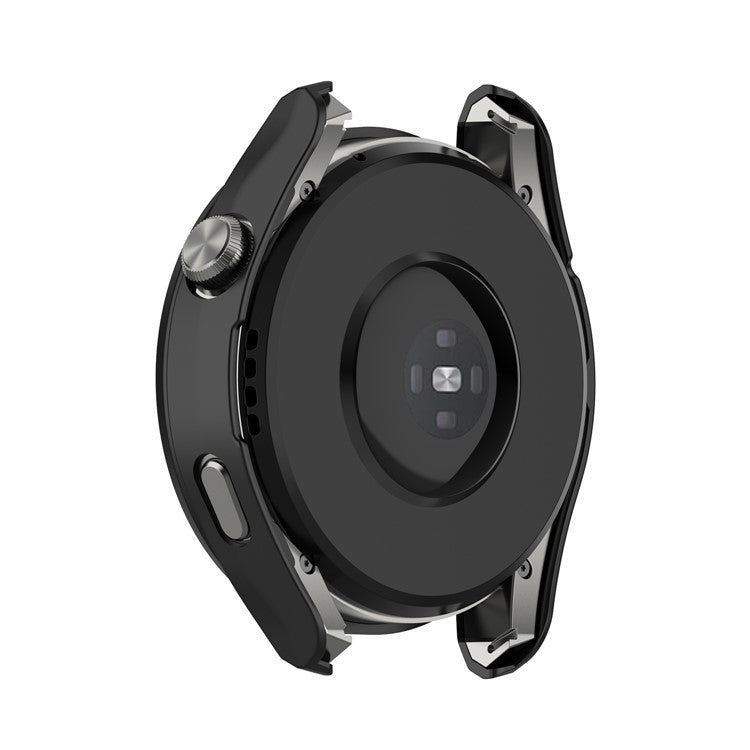 For Huawei Watch 3 Pro Full Coverage PC Protective Cover with Tempered Glass Hard Screen Protector - Black