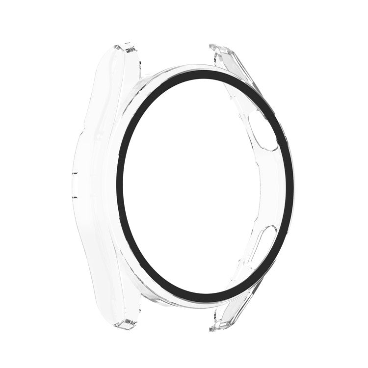 For Huawei Watch 3 Pro Full Coverage PC Protective Cover with Tempered Glass Hard Screen Protector - Transparent