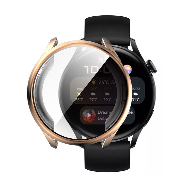 ENKAY HAT PRINCE All-round Protection Electroplating TPU Watch Case Cover for Huawei Watch 3 46mm - Rose Gold