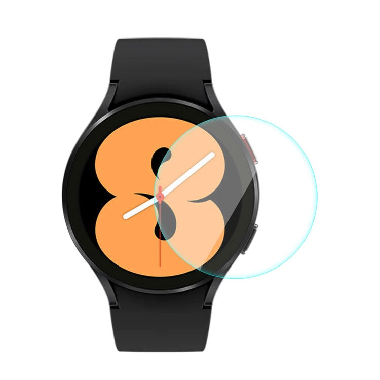 ENKAY HAT PRINCE Electroplating TPU Watch Case Cover with 0.2mm 2.15D 9H Tempered Glass Screen Protector for Samsung Galaxy Watch4 Classic 42mm - Black