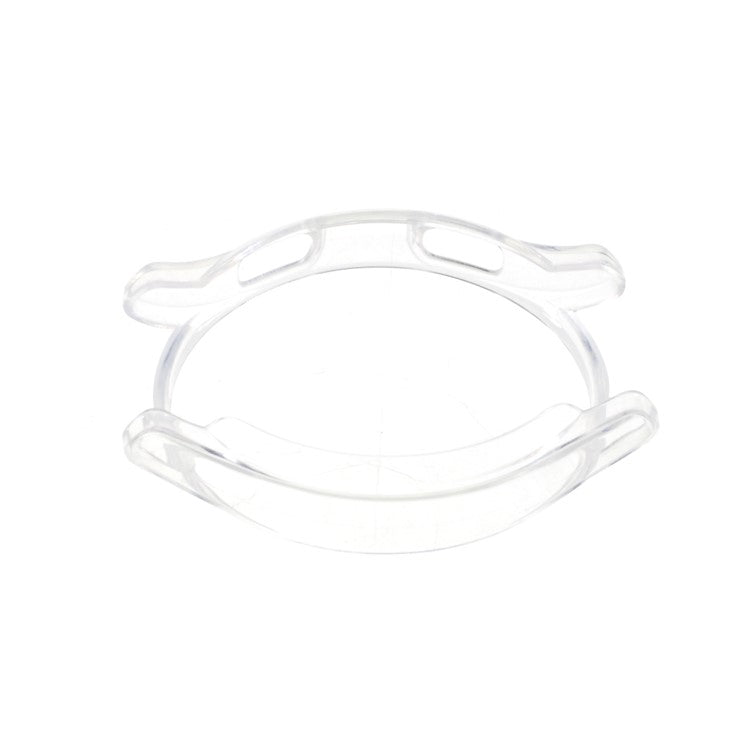 Half Wrapped Electroplating TPU Smart Watch Case Cover Frame for Samsung Galaxy Watch4 Classic 46mm - Transparent