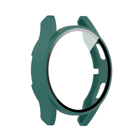 Hard PC Ultra-Thin Scratch-Resistant Bumper Protective Cover with Built in Tempered Glass Screen Protector for Samsung Galaxy Watch4 44mm - Green