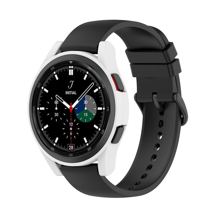 Shockproof Half Watch Protective Cover Film Hollowed PC Watch Frame Case for Samsung Galaxy Watch4 Classic 42mm - White