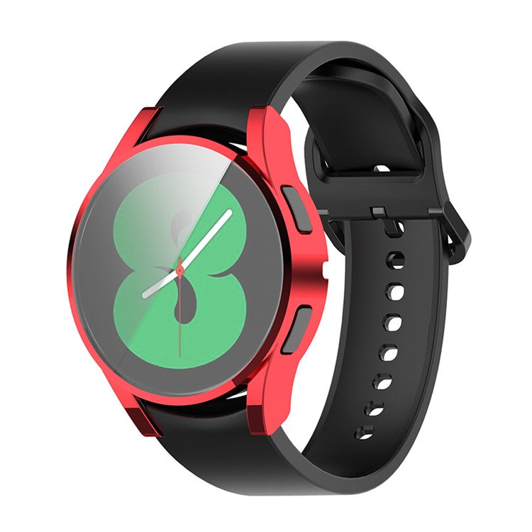 Electroplating TPU Smart Watch Protective Case Protector for Samsung Galaxy Watch4 40mm SM-R860 - Red