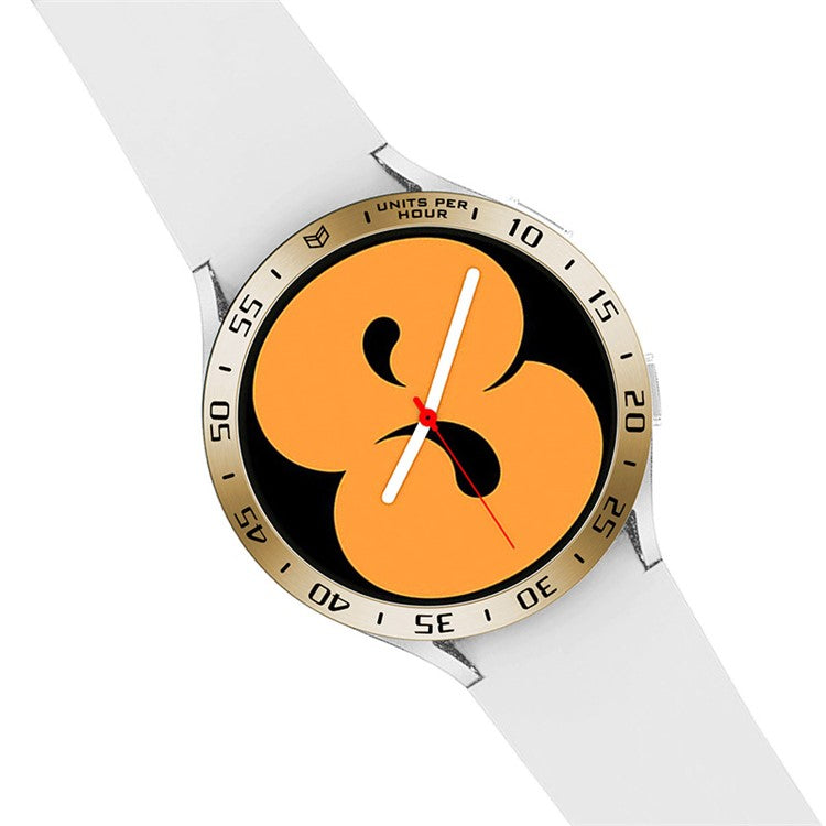 Anti-Scratch Protection Stainless Steel Case Watch Bezel Ring for Samsung Galaxy Watch4 44mm - Retro Gold/Black