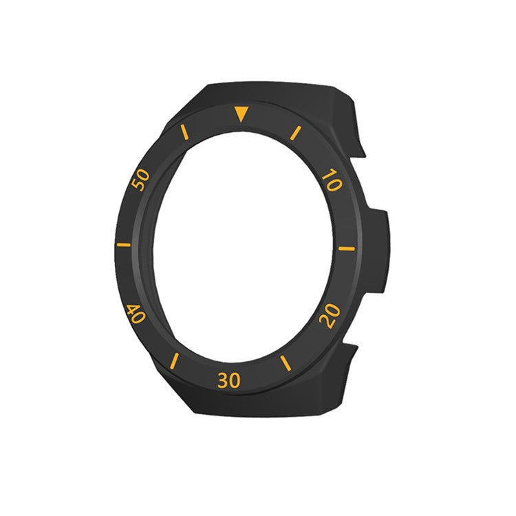 Dual Color Smart Watch Frame PC Case Cover Protector with Scale for Huawei Watch GT2e - Black/Gold