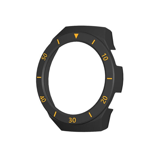 Dual Color Smart Watch Frame PC Case Cover Protector with Scale for Huawei Watch GT2e - Black/Gold