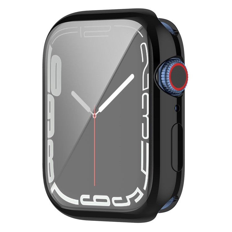 Stylish Electroplating TPU Watch Case Full Protective Case for Apple Watch Series 9 / 8 / 7 45mm - Black