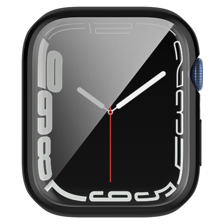 Stylish Electroplating TPU Watch Case Full Protective Case for Apple Watch Series 9 / 8 / 7 45mm - Black