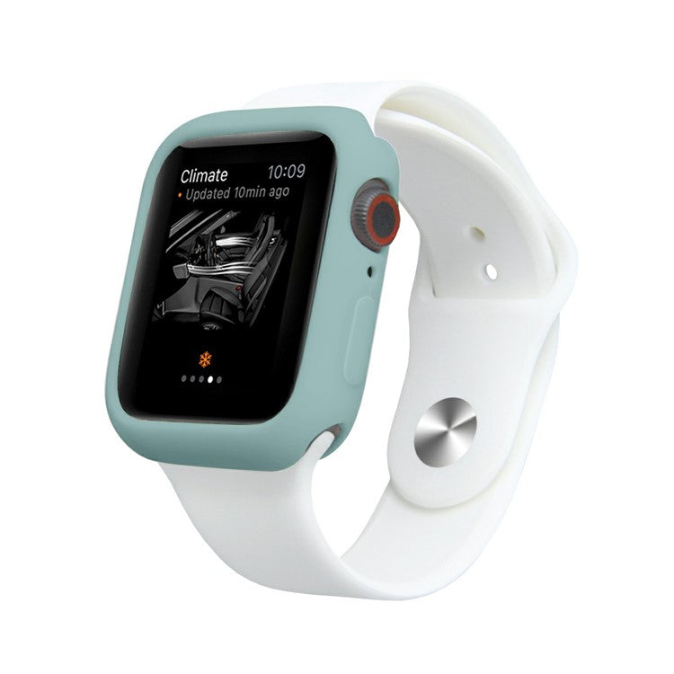 For Apple Watch Series 9 / 8 / 7 41mm Candy Color Soft TPU Smart Watch Case Frame Cover Protector - Dark Green