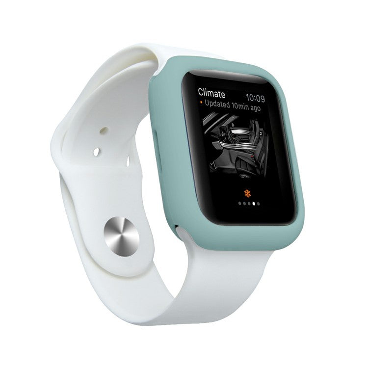 For Apple Watch Series 9 / 8 / 7 41mm Candy Color Soft TPU Smart Watch Case Frame Cover Protector - Dark Green