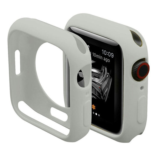 For Apple Watch Series 9 / 8 / 7 41mm Candy Color Soft TPU Smart Watch Case Frame Cover Protector - Dark Grey