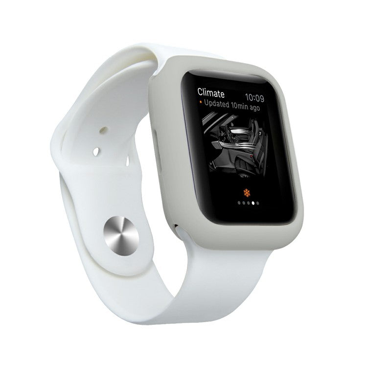 For Apple Watch Series 9 / 8 / 7 41mm Candy Color Soft TPU Smart Watch Case Frame Cover Protector - Dark Grey