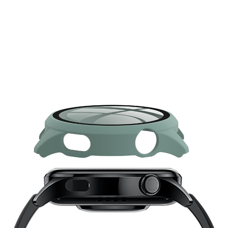 Hard PC Protective Watch Frame Case with HD Anti-Scratch Tempered Glass Screen Protector 46mm for Huawei Watch 3 - Green