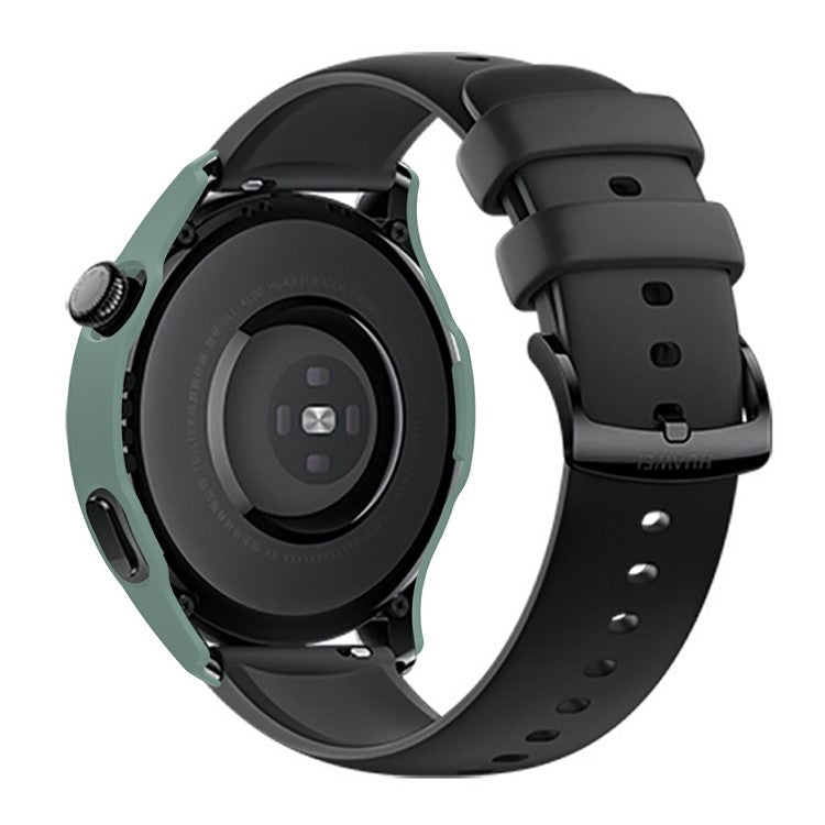 Hard PC Protective Watch Frame Case with HD Anti-Scratch Tempered Glass Screen Protector 46mm for Huawei Watch 3 - Green