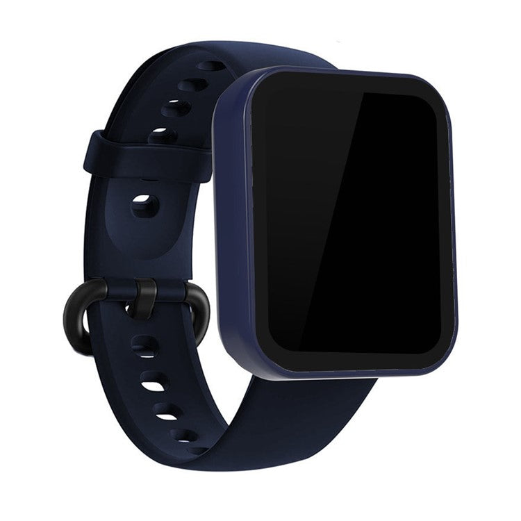 Anti-Scratch Matte PC All-Around Protective Case with Tempered Glass Screen Protector for Xiaomi Redmi Watch 2 - Blue