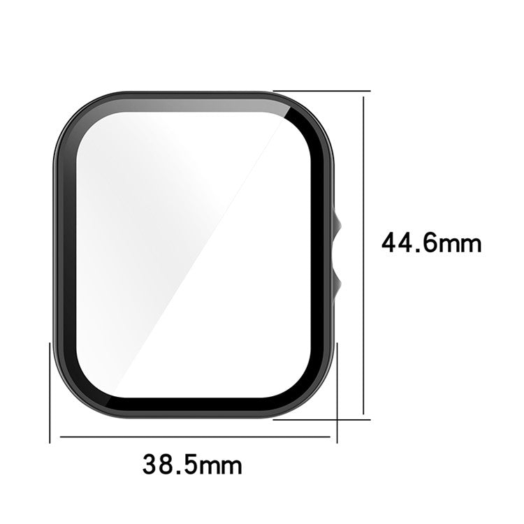 Ultra-Thin Bumper Full Cover Hard PC Protective Case with Tempered Glass Screen Protector for Huami Amazfit GTS 3 - Black