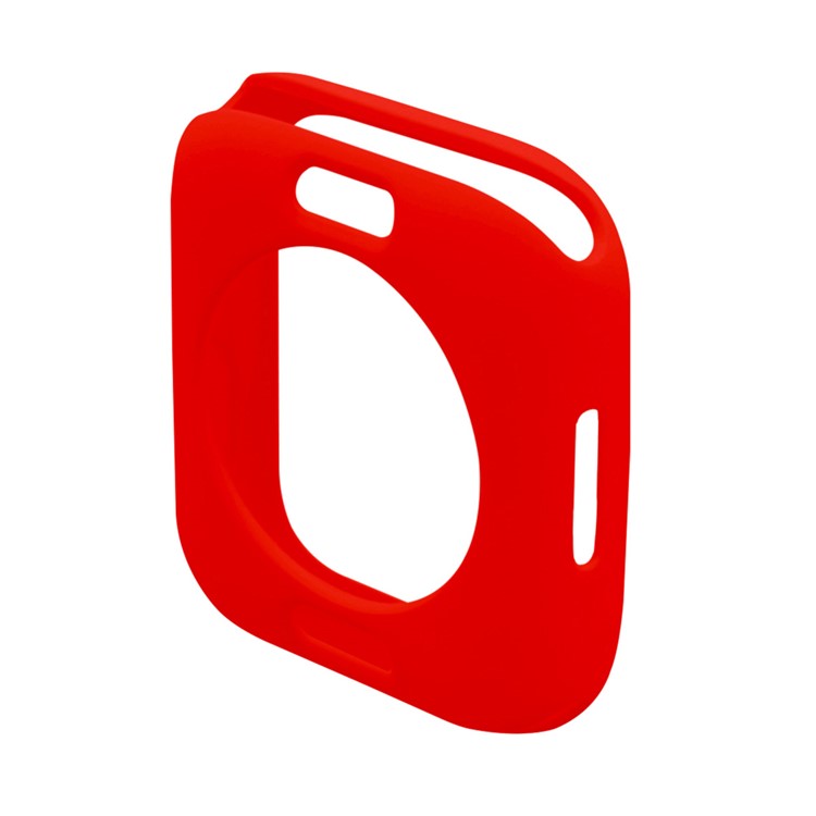 ENKAY HAT PRINCE for Apple Watch Series 9 / 8 / 7 41mm Scratch-resistant TPU Watch Case Cover with Hot Bending Curved Full Size PET Screen Protective Film - Red