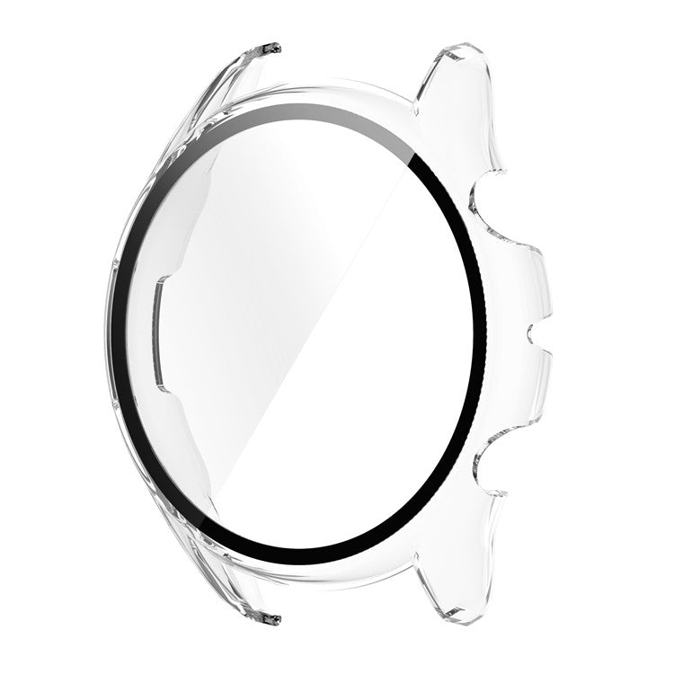 Smart Watch Hard PC Frame Built-in with Tempered Glass Screen Protector Watch Case for Huami Amazfit GTR3/GTR3 Pro - Transparent