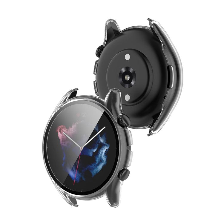 Smart Watch Hard PC Frame Built-in with Tempered Glass Screen Protector Watch Case for Huami Amazfit GTR3/GTR3 Pro - Transparent