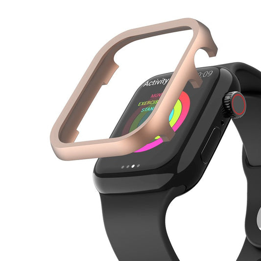 Aluminium Alloy Smart Watch Protective Case Cover for Apple Watch Series 9 / 8 / 7 45mm - Rose Gold