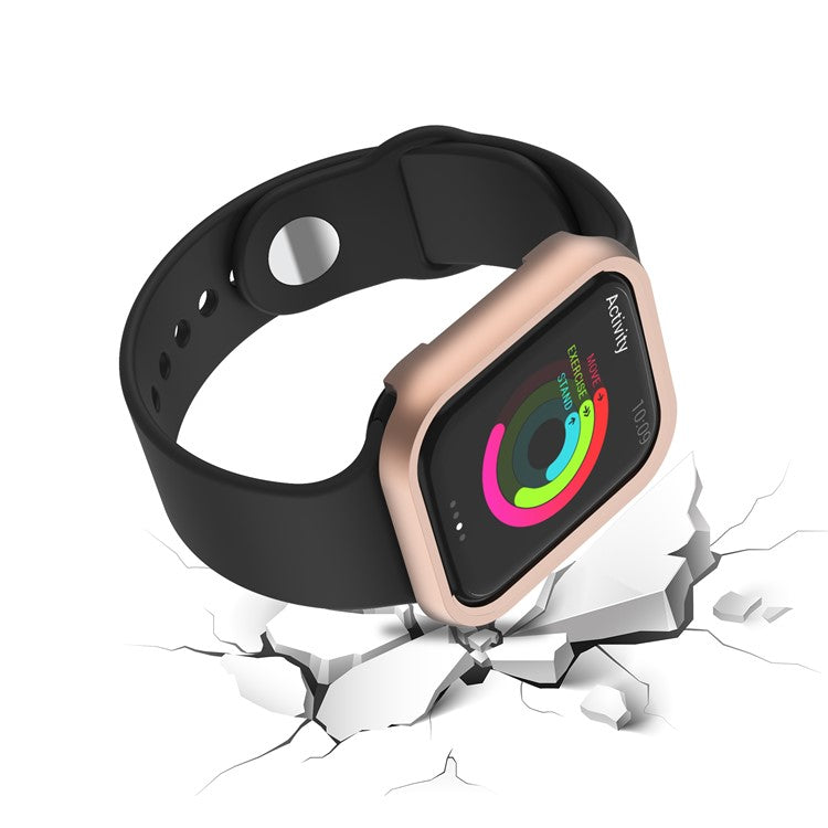 Aluminium Alloy Smart Watch Protective Case Cover for Apple Watch Series 9 / 8 / 7 45mm - Rose Gold