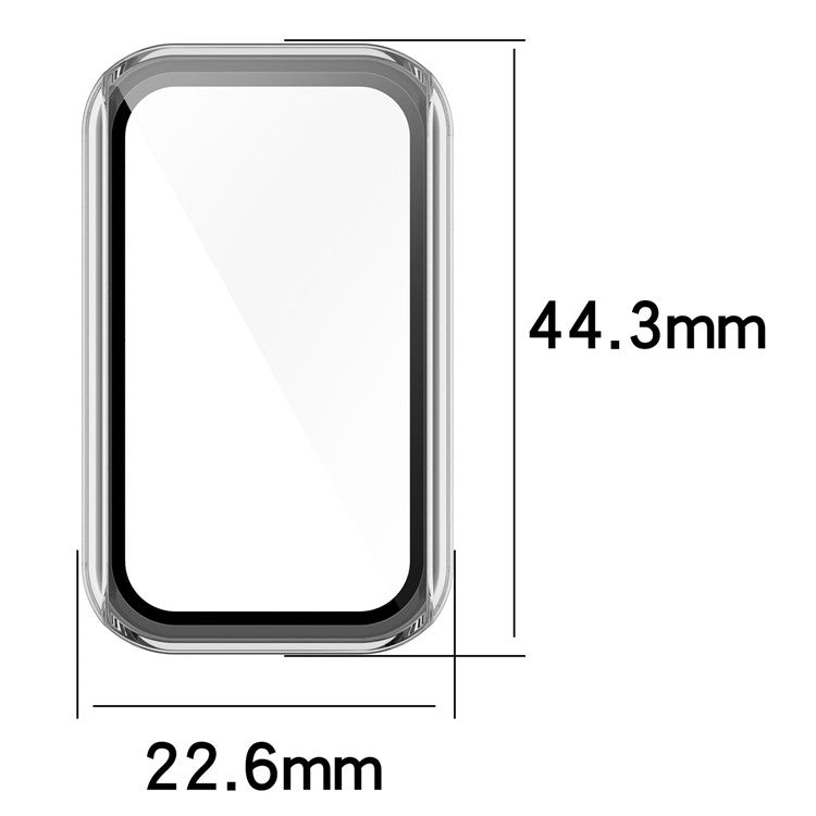 Built-in with Tempered Glass Screen Protector Anti-drop PC Watch Case for Xiaomi Redmi Smart Band Pro - Pink