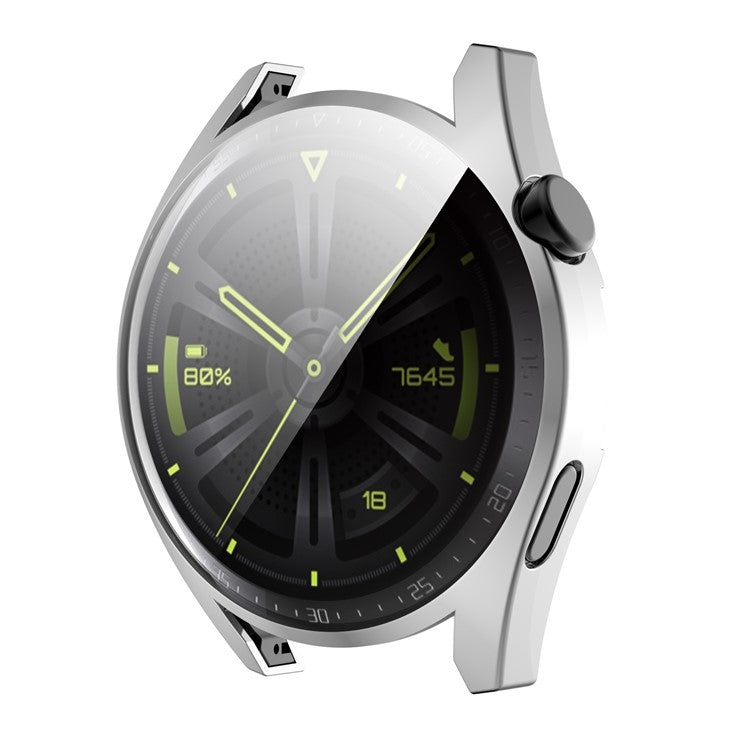 Soft TPU Full Cover Electroplated Durable Smart Watch Protective Case Shell for Huawei Watch GT 3 42mm - Silver