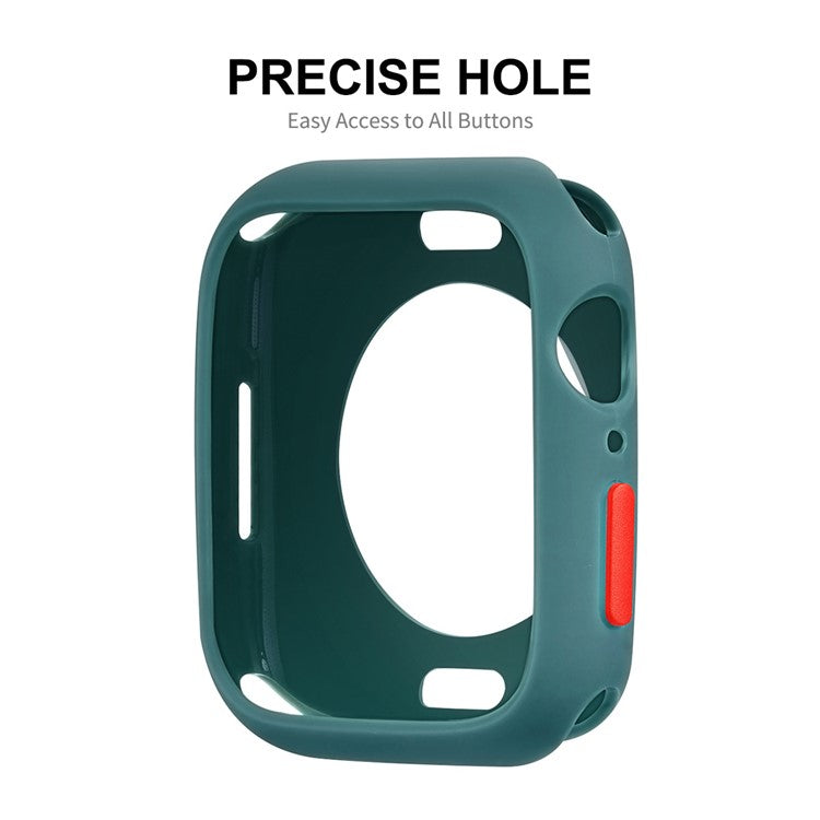 ENKAY HAT PRINCE Smart Watch TPU Protective Case with Soft PET Screen Protector for Apple Watch Series 9 / 8 / 7 45mm - Red