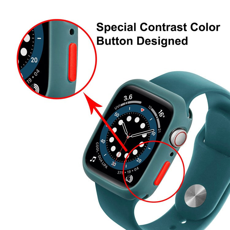 ENKAY HAT PRINCE Smart Watch TPU Protective Case with Soft PET Screen Protector for Apple Watch Series 9 / 8 / 7 45mm - Red