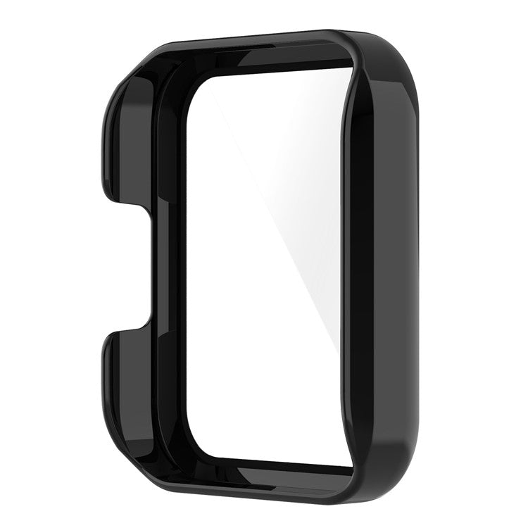 For Xiaomi Redmi Watch 2 Lite Anti-drop Hard PC Protective Case with Built-in Tempered Glass Screen Protector - Black