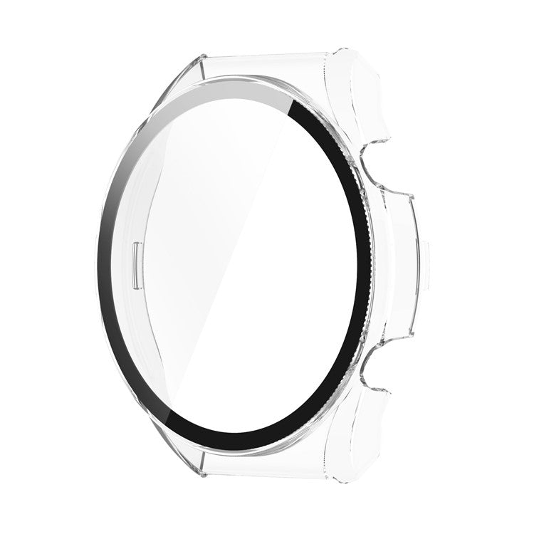 For Xiaomi Watch S1 Hard PC Anti-drop Protective Case with Built-in Anti-scratch Tempered Glass Screen Protector - Transparent