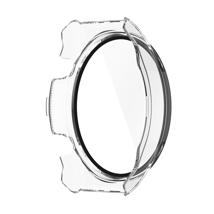 For Xiaomi Watch S1 Hard PC Anti-drop Protective Case with Built-in Anti-scratch Tempered Glass Screen Protector - Transparent