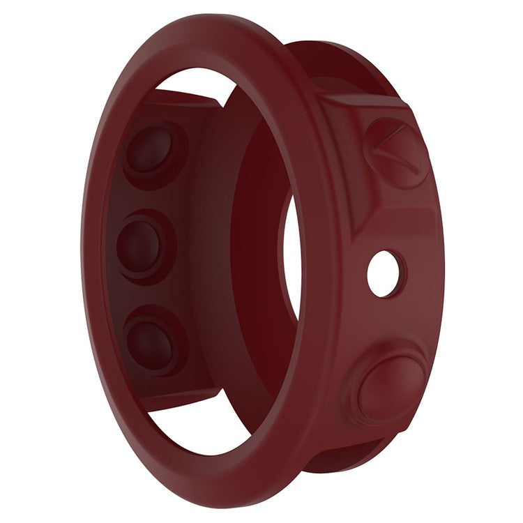 For Garmin Fenix 5X / 5X Plus Soft Silicone Watch Case Anti-Scratch Protective Cover Frame - Deep Red