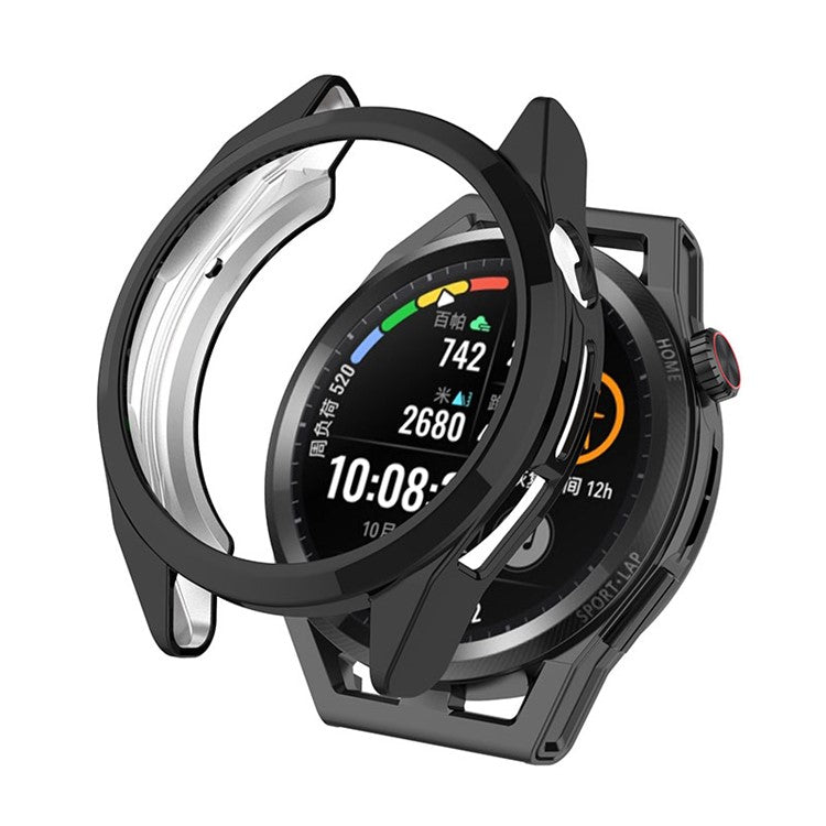 For Huawei Watch GT Runner Electroplated TPU Watch Protective Half Cover Case - Black