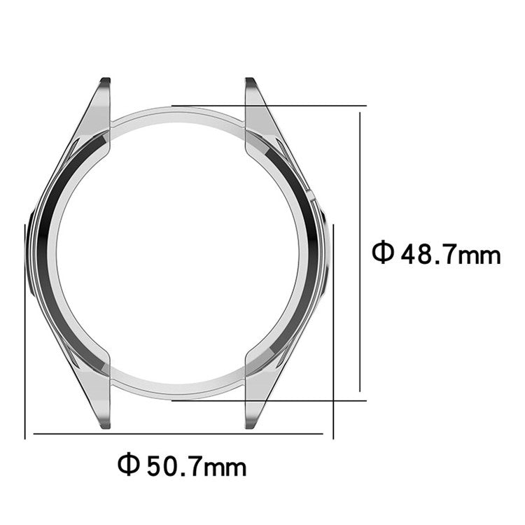 For Huawei Watch GT Runner Electroplated TPU Watch Protective Half Cover Case - Black