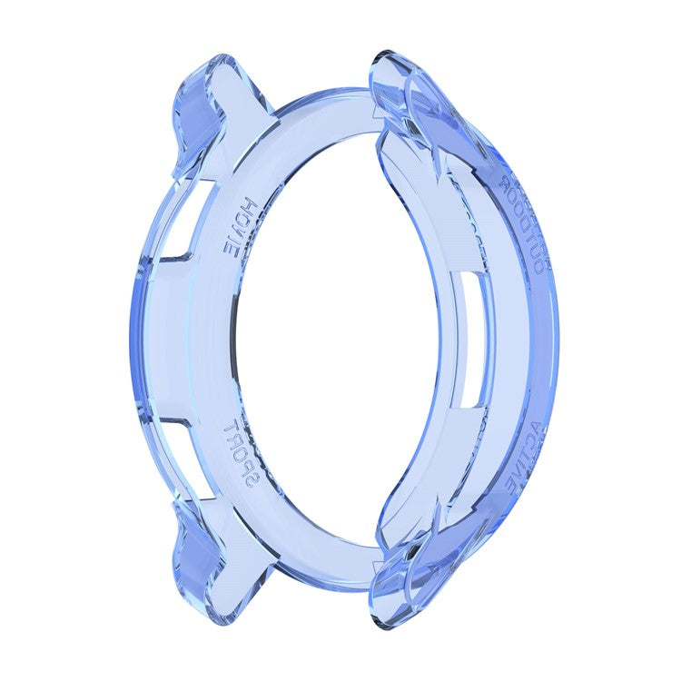 For Xiaomi Watch S1 Active/Watch Color 2 Anti-fall Transparent Watch Case TPU Cover Protector - Transparent Blue