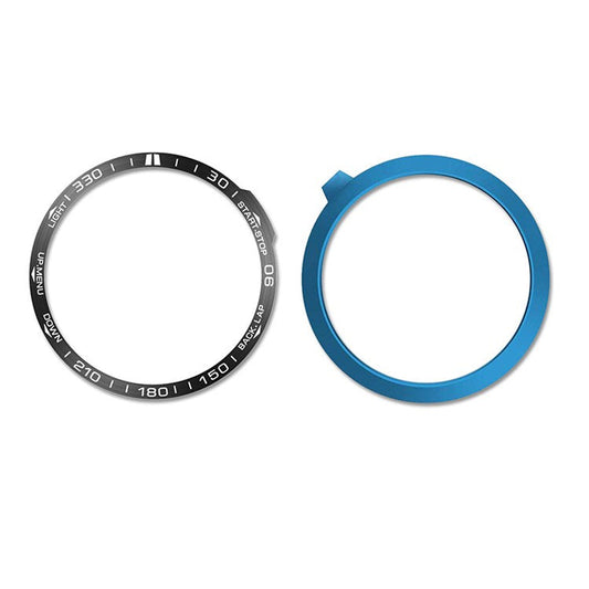 Stainless Steel Watch Bezel for Garmin Fenix 7X Ring Cover Protector Smart Watch Replacement Part (Type A) - Black Ring White Letters