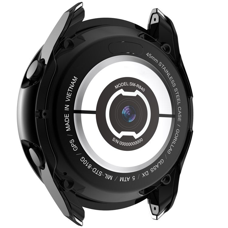 For Samsung Galaxy Watch3 41mm Bling Rhinestone Watch Protective Case Hard PC Protective Frame - Black